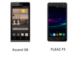 SIMフリースマートフォン「Huawei　Ascend G6」と「Covia FLEAZ F5」を比較してみた